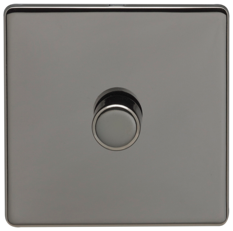 Eurolite Concealed 3mm Black Nickel 1 Gang LED Dimmer Switch | L4L