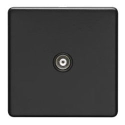 Eurolite Concealed 3mm Matt Black 13A Switched Fused Spur with 