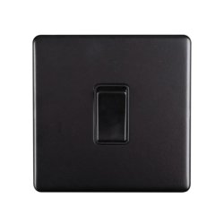 Eurolite Concealed 3mm Matt Black 13A Switched Fused Spur with 