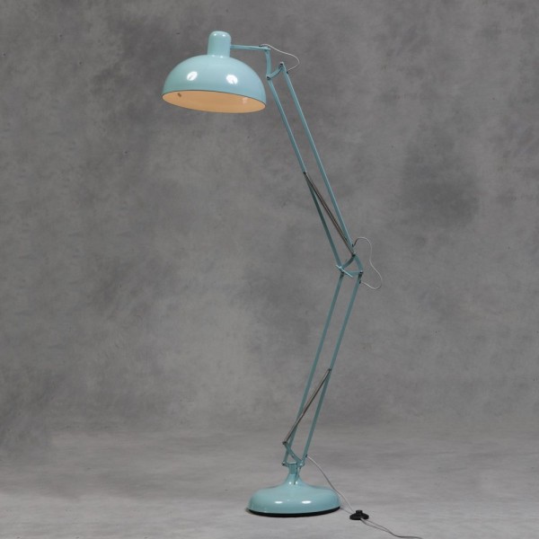 Love 4 Lighting Mg018 Sky Blue Extra Large Classic Desk Style Floor Lamp With Grey Flex