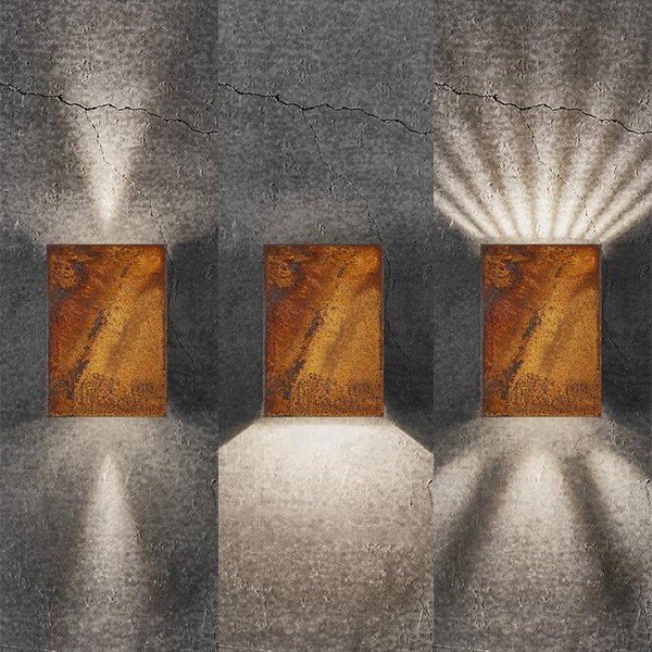 Nordlux Fold 10 Up/Down Corten Outdoor Wall Light (2019041038) | L4L