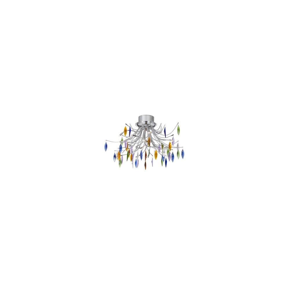 Searchlight 26710-10CC Faina 10 Light Multi Coloured Chandelier | L4L