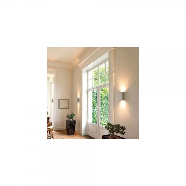 SLV 152089 Brushed Aluminium Theo Up-Down Wall Light | L4L