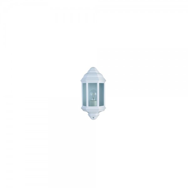 Searchlight 280WH White Outdoor Half Wall Light Love4Lighting