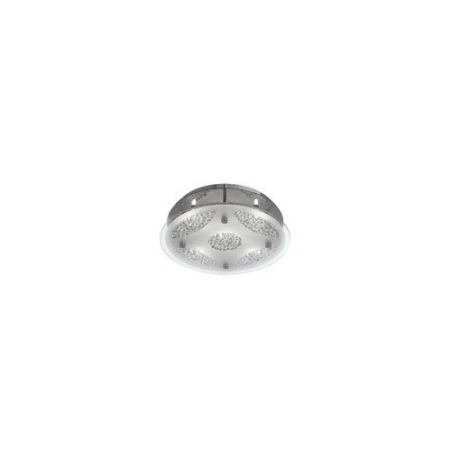 Angelique 5-Arm Deckenleuchte Von Searchlight – Poliertes Chrom, Seidenimitat, 5 X E14 Fassungen | Elegante Hängeleuchte Fürs Wohnzimmer